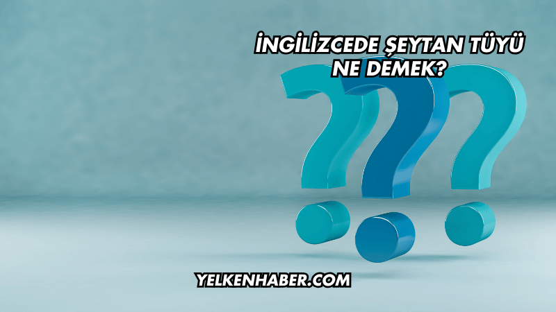 İngilizcede Şeytan Tüyü Ne Demek?