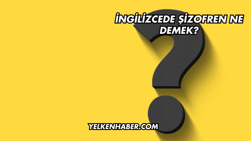 İngilizcede Şizofren Ne Demek?